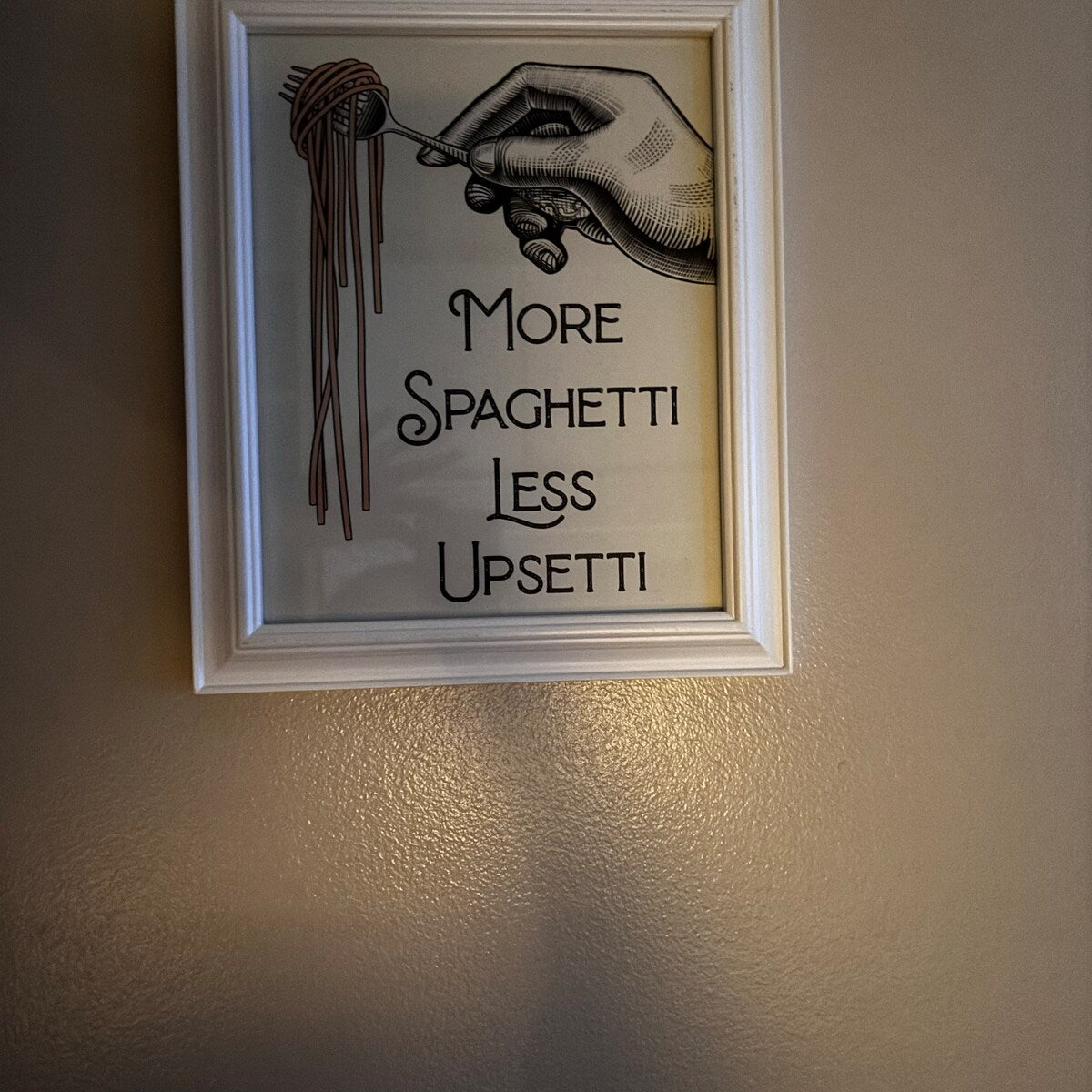 More Spaghetti Less Upsetti Digital Art Print