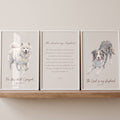 Christian Dog Art Digital Download Tryptich