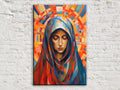 Vibrant Madonna Mosaic Digital Artwork
