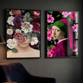 Surreal Floral Portrait Digital Art Set