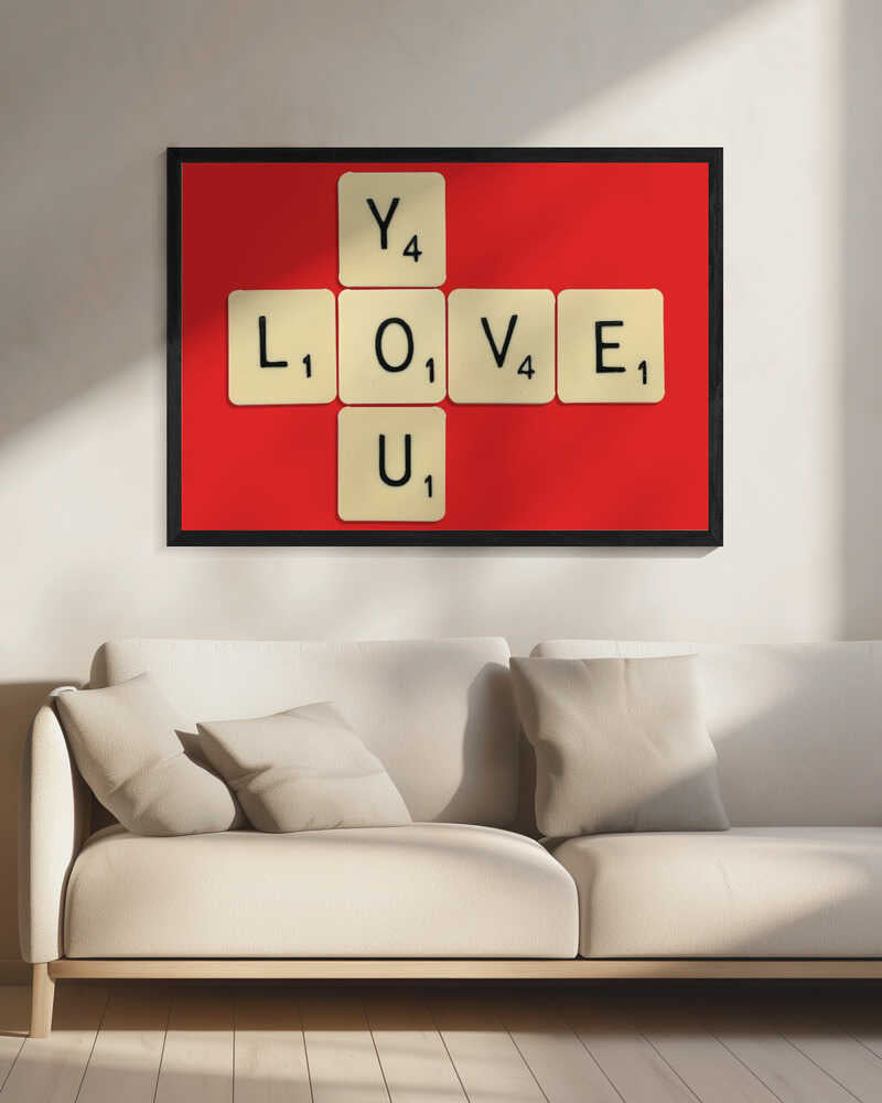 Love You Scrabble Tiles Digital Art