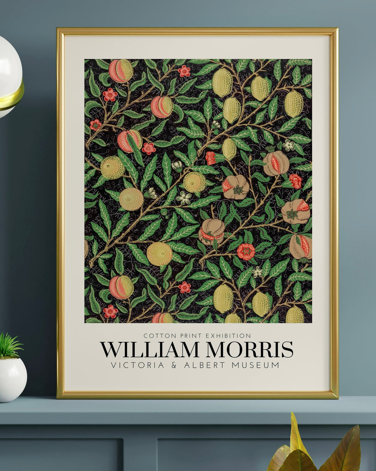William Morris Cotton Print Exhibition Vintage Botanical Digital Art