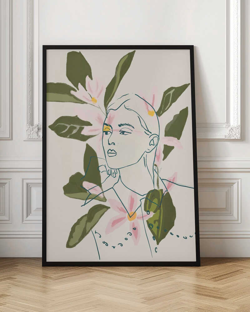 Abstract Botanical Woman Digital Art