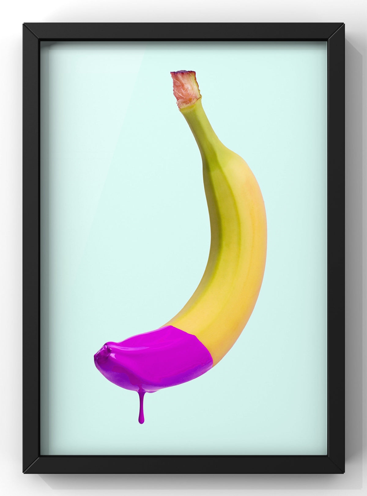 Neon Drip Banana Digital Art