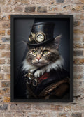 Steampunk Aristocrat Cat Digital Artwork
