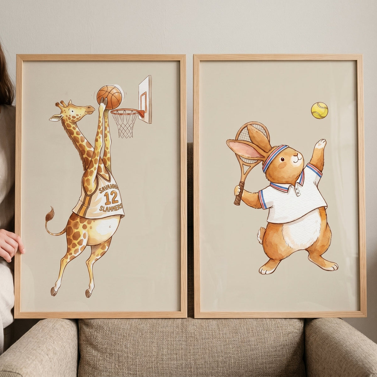 Sporty Animals Digital Art Set