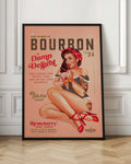Bourbon Pin-Up Girl Retro Digital Art