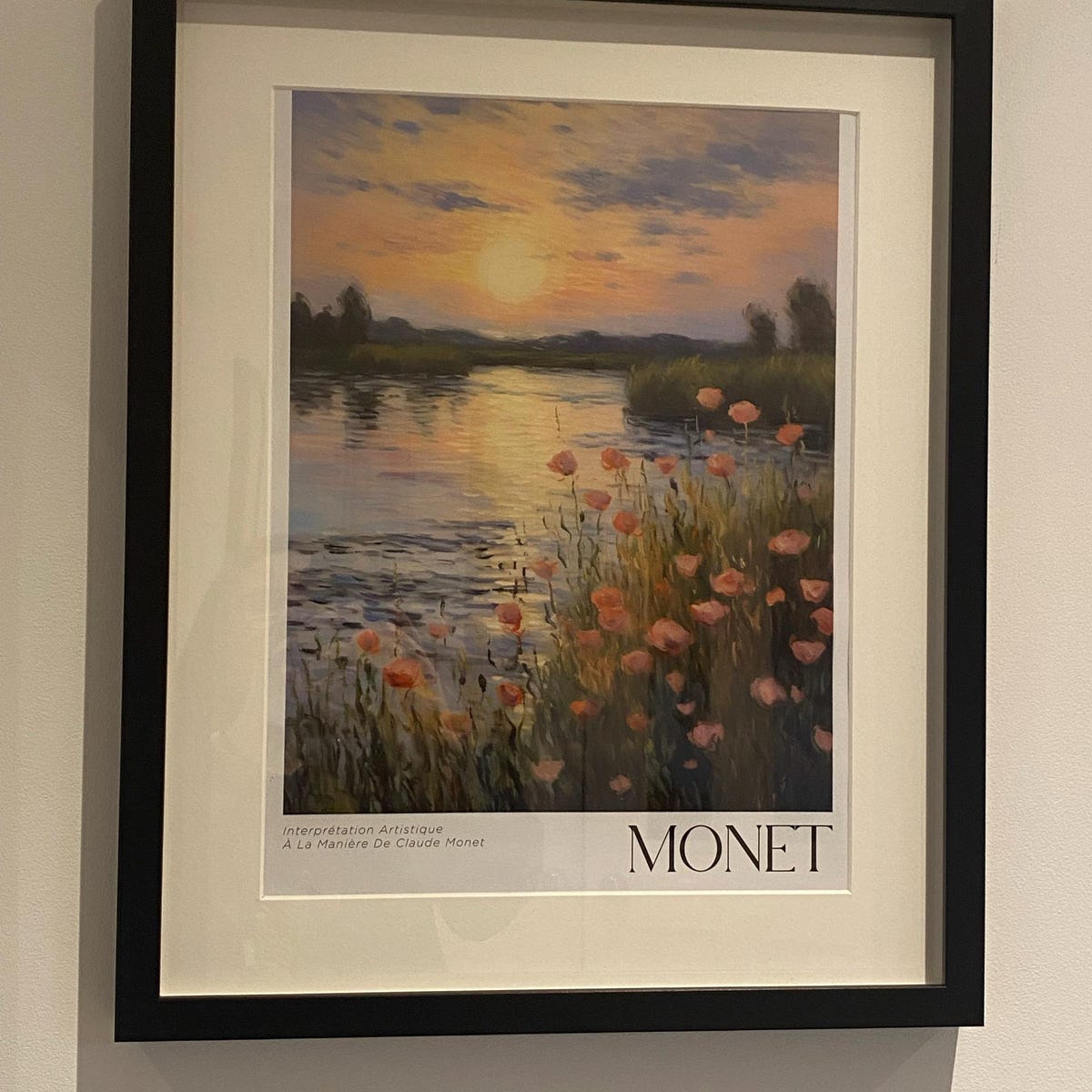Monet Inspired Sunset River Digital Art
