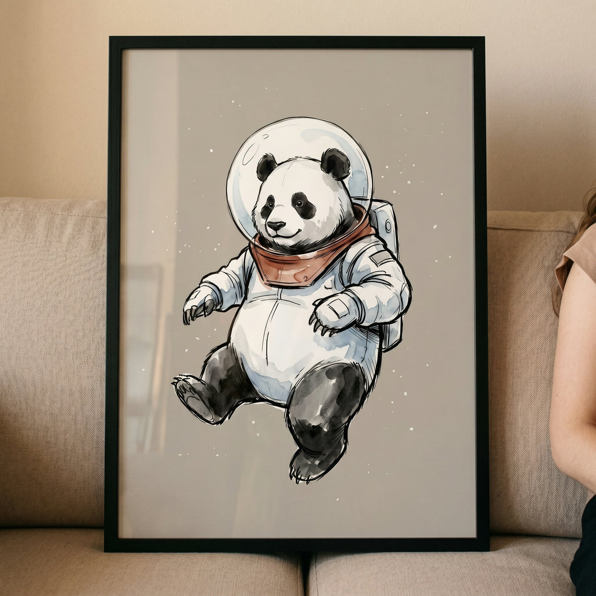 Space Panda Astronaut Digital Artwork