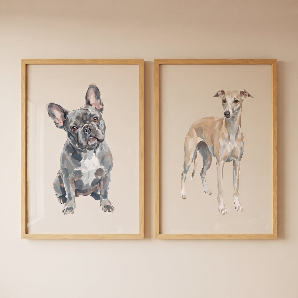 Chic Dog Portraits Digital Art