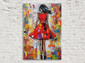 Abstract Red Dress Lady Digital Art