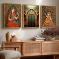 Royal Indian Heritage Triptych Digital Art