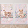 Safari Animal Nursery Bible Verse Digital Wall Art Set