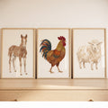 Farmyard Animal Trio Digital Art Set