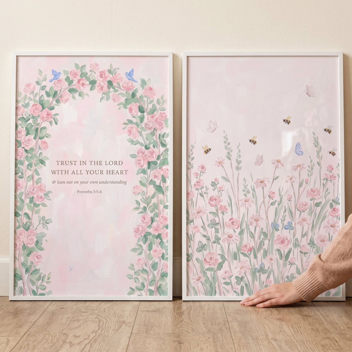 Trust in the Lord Floral Arch Digital Art Print Set