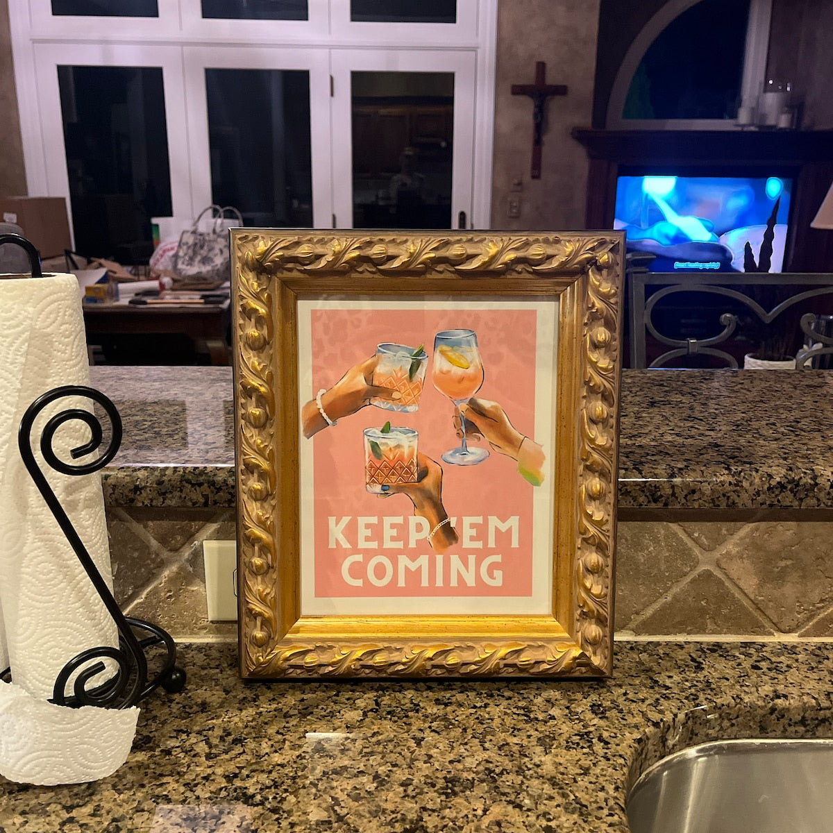Keep Em Coming Cocktail Toast Digital Art Print
