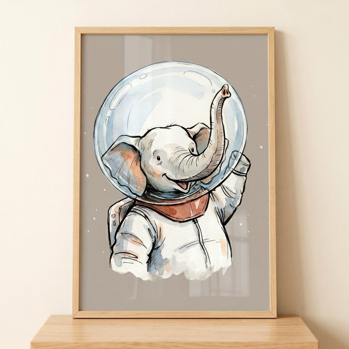 Space Explorer Elephant Digital Art