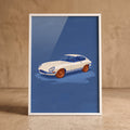 Classic Vintage Sports Car Digital Illustration