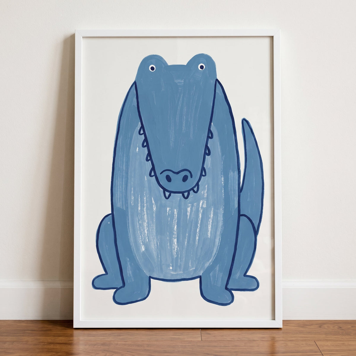 Charming Blue Alligator Digital Art