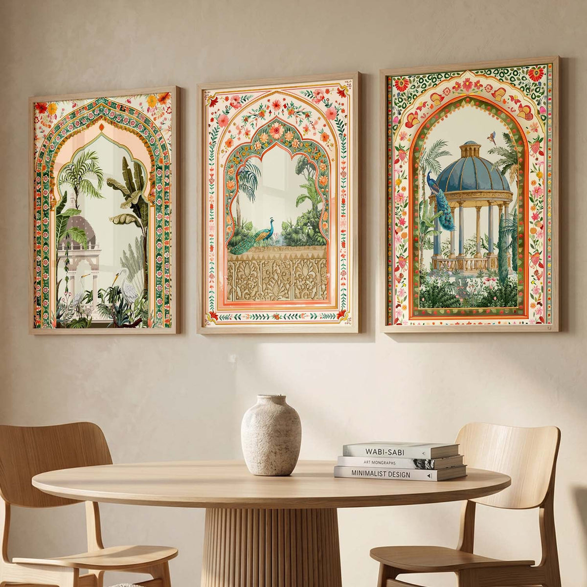 Mughal Garden Arch Trio Digital Art