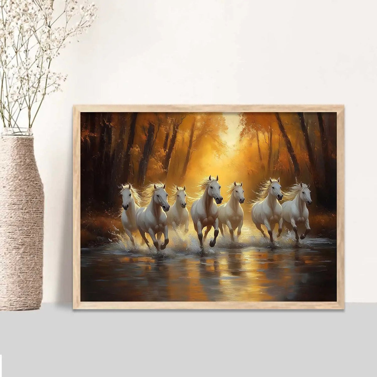 Galloping White Horses Digital Art