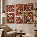 Vibrant Botanical Garden Gallery Wall Digital Set