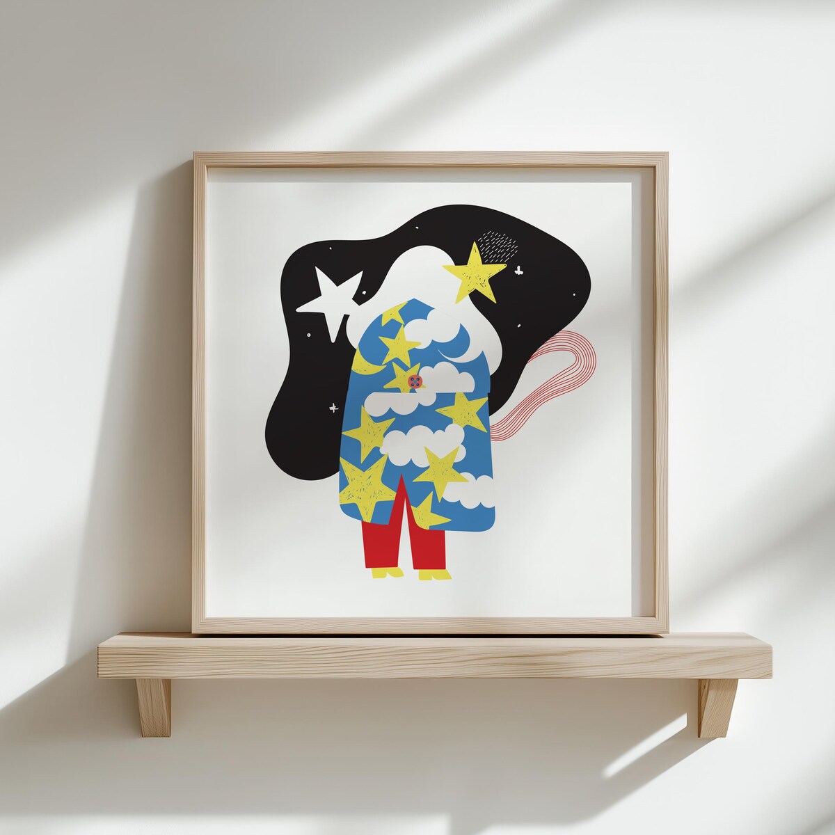 Celestial Starlight Figure Digital Art Print