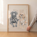Custom Two Dog Digital Portrait