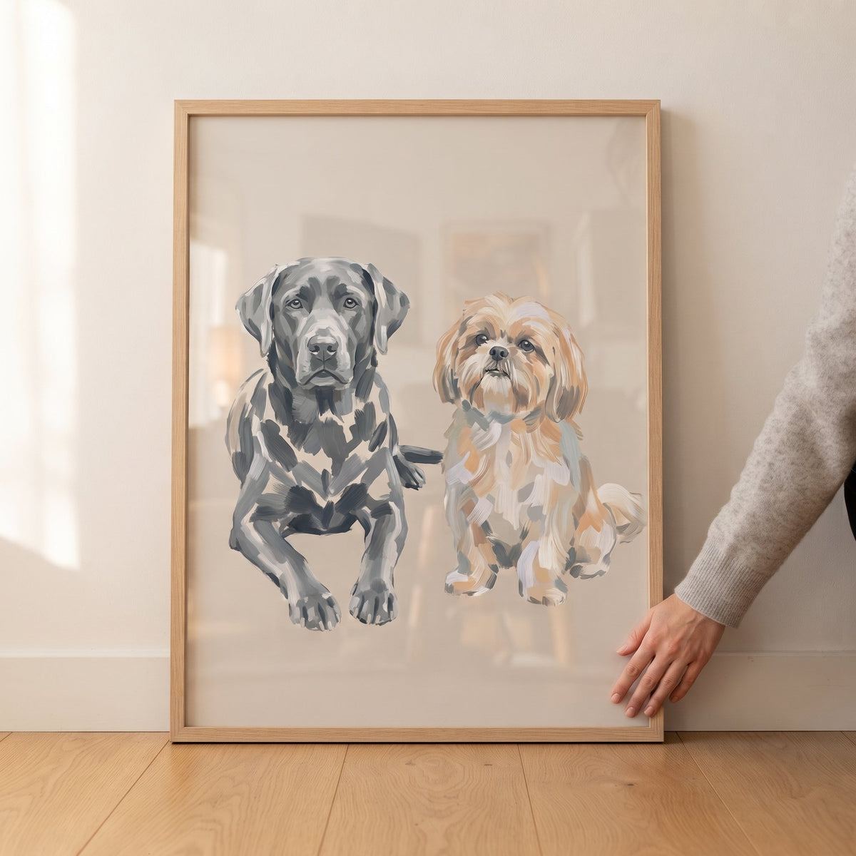 Custom Two Dog Digital Portrait