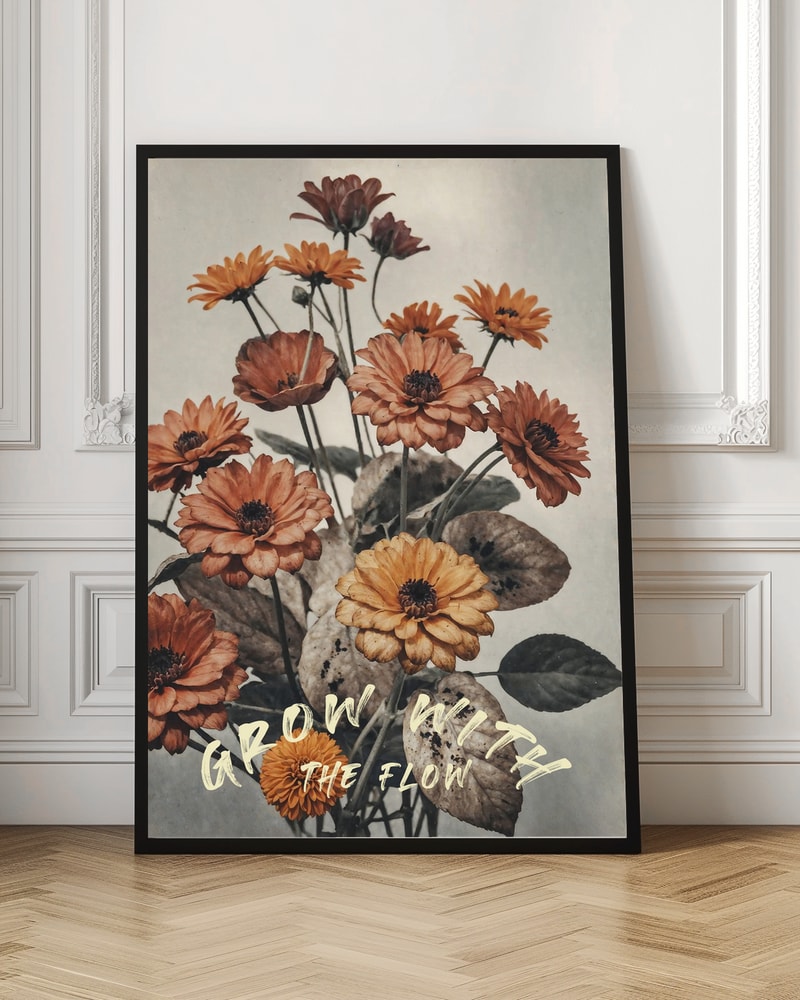 Grow With The Flow Floral Digital Art