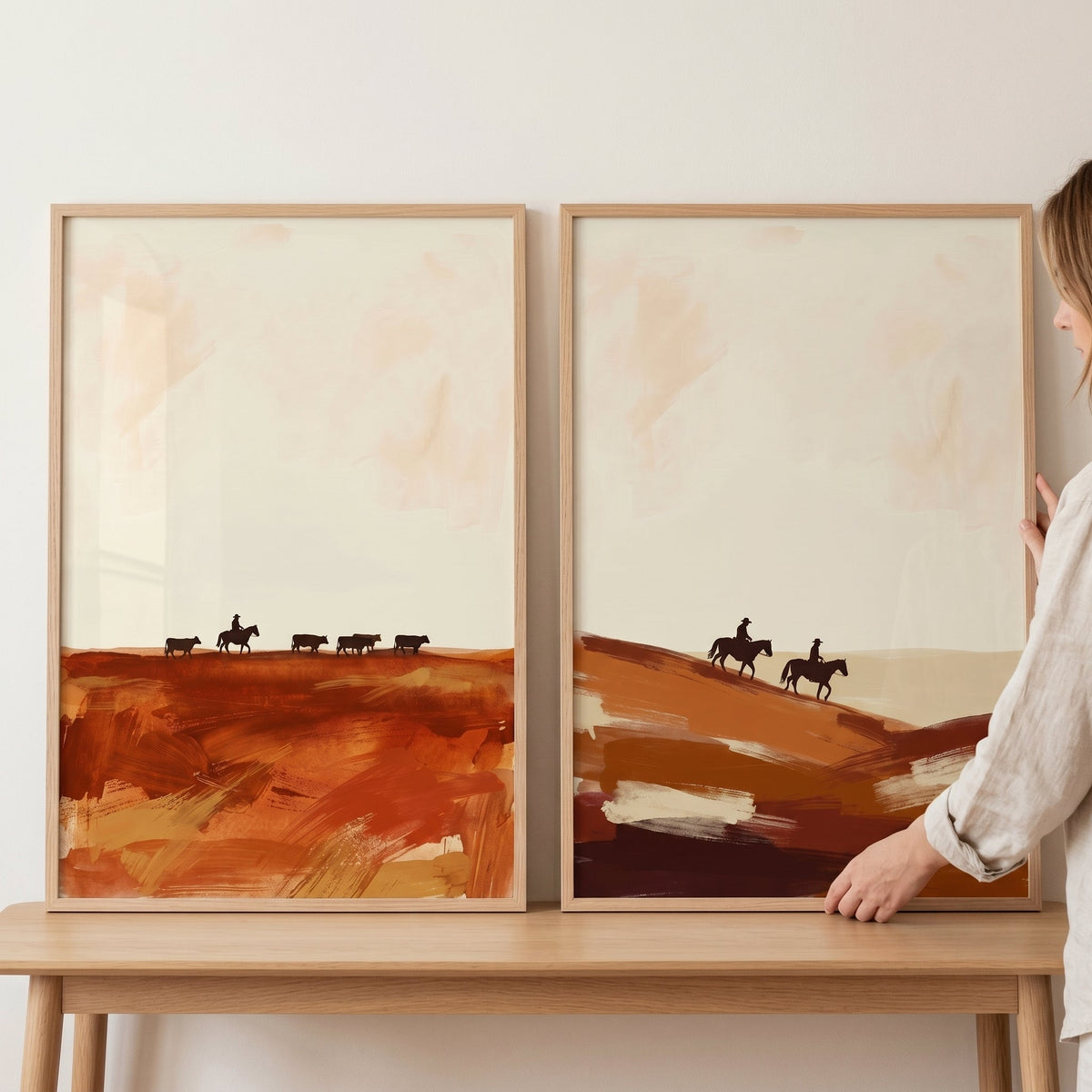Rustic Desert Cattle Trail Digital Art Set
