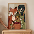 Forest Friends Berry Harvest Digital Artwork