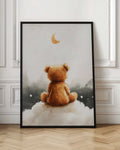 Sleepy Bear Cloud Stargazing Digital Art