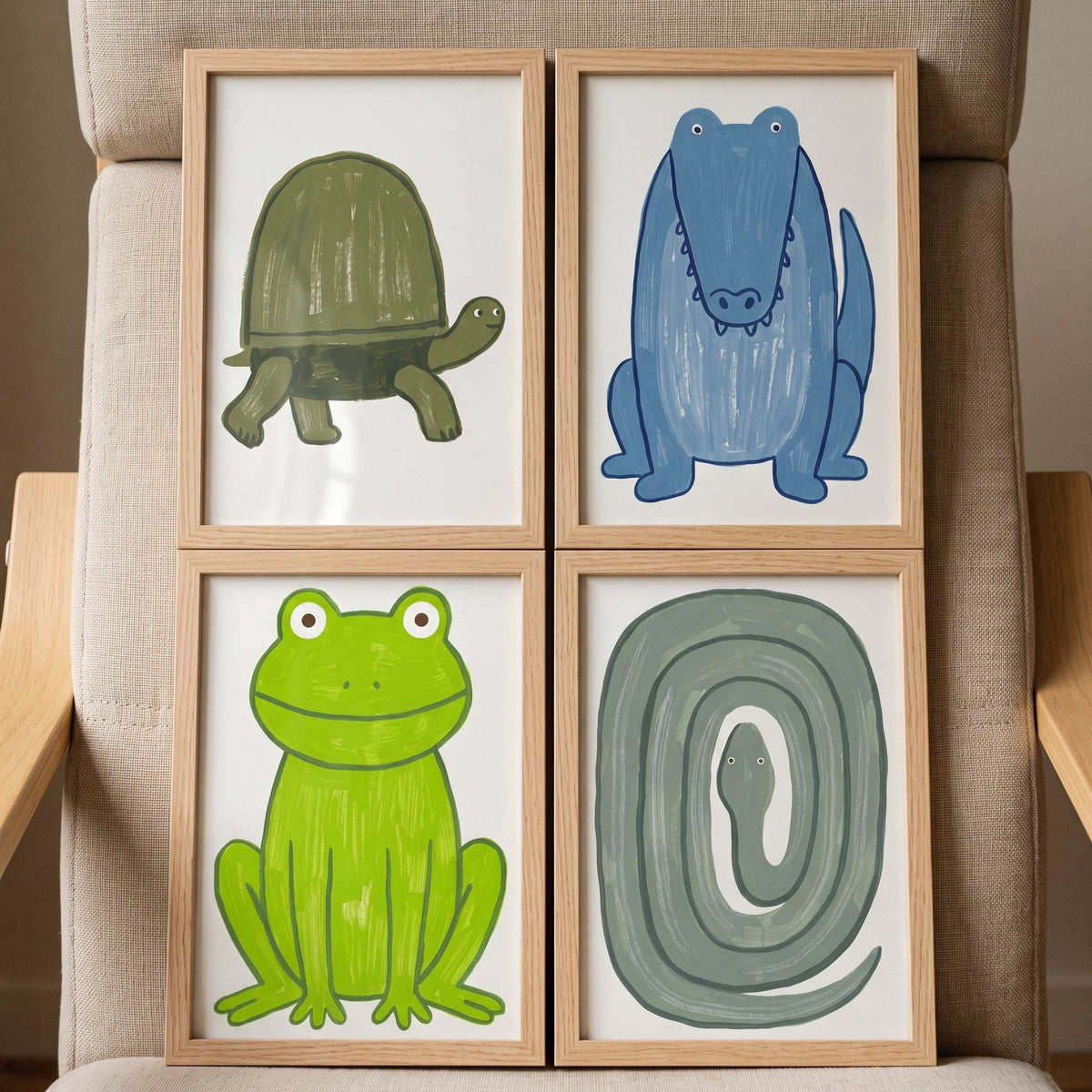 Charming Safari Animals Digital Art Collection