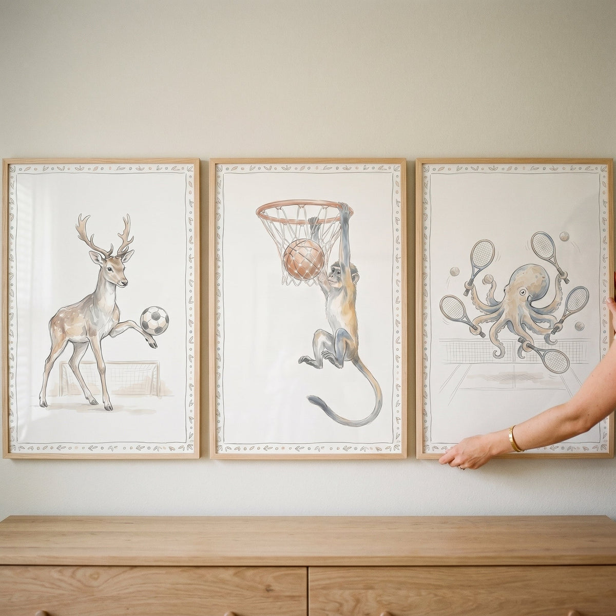 Safari Sports Animal Trio Digital Art