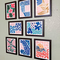 Vibrant Botanical Matisse Cut-Outs Digital Art Gallery Wall Set