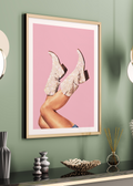 Disco Cowgirl Glitter Boots Digital Art Print