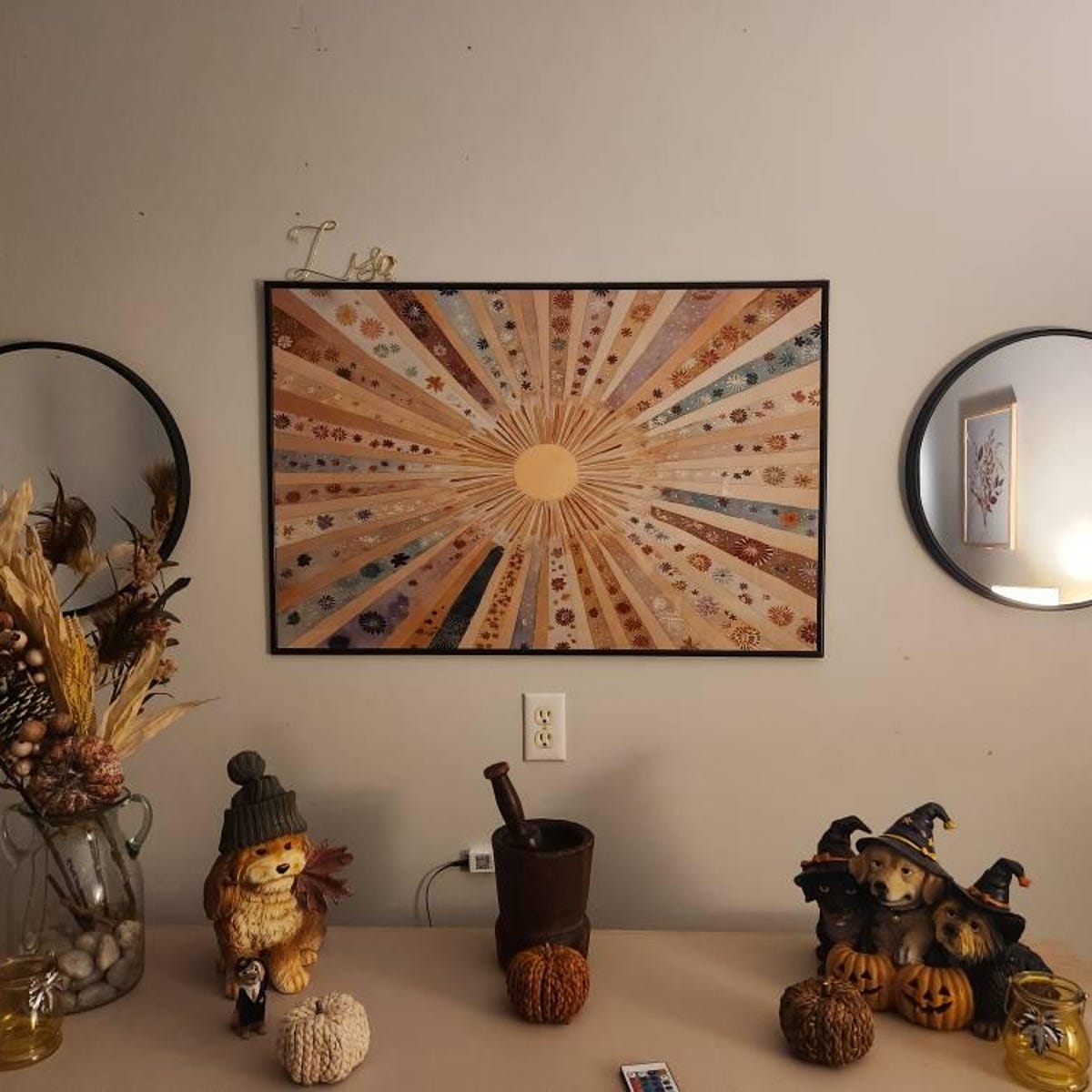 Boho Sunburst Digital Artwork