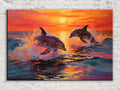 Dolphin Sunset Leap Digital Art