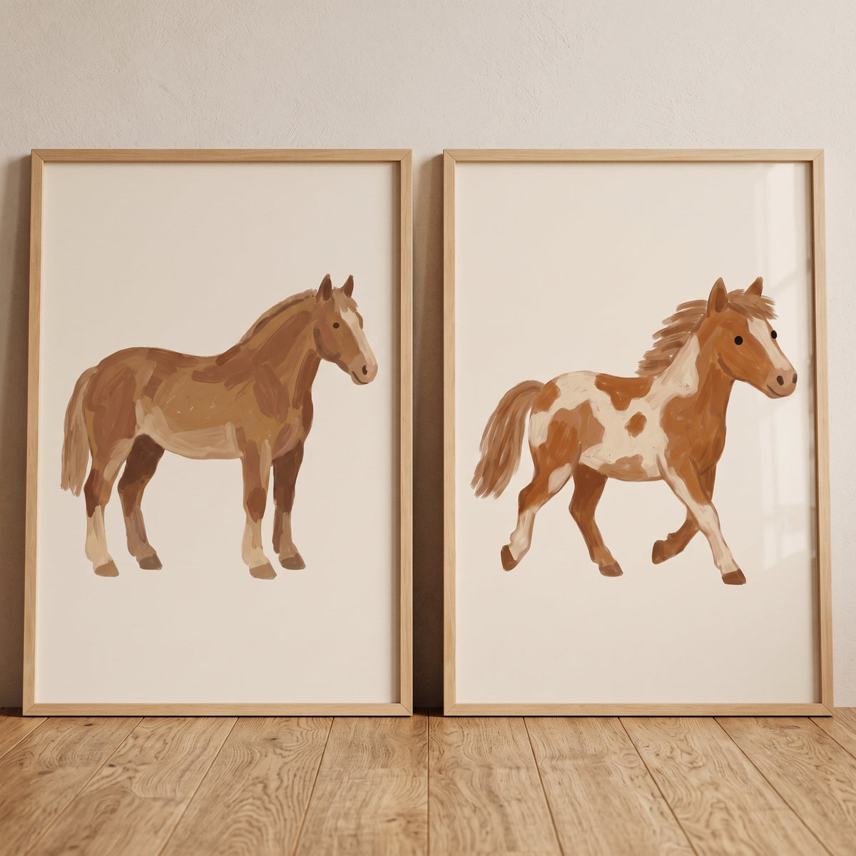 Charming Equestrian Duo Digital Art Prints