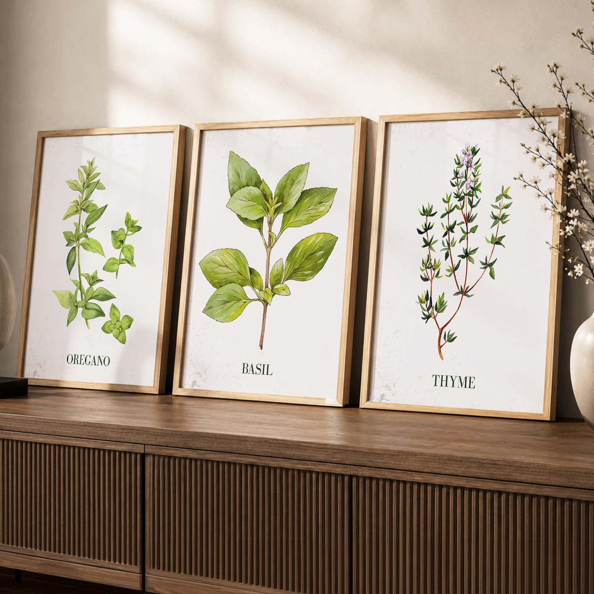 Botanical Herb Trio Digital Print