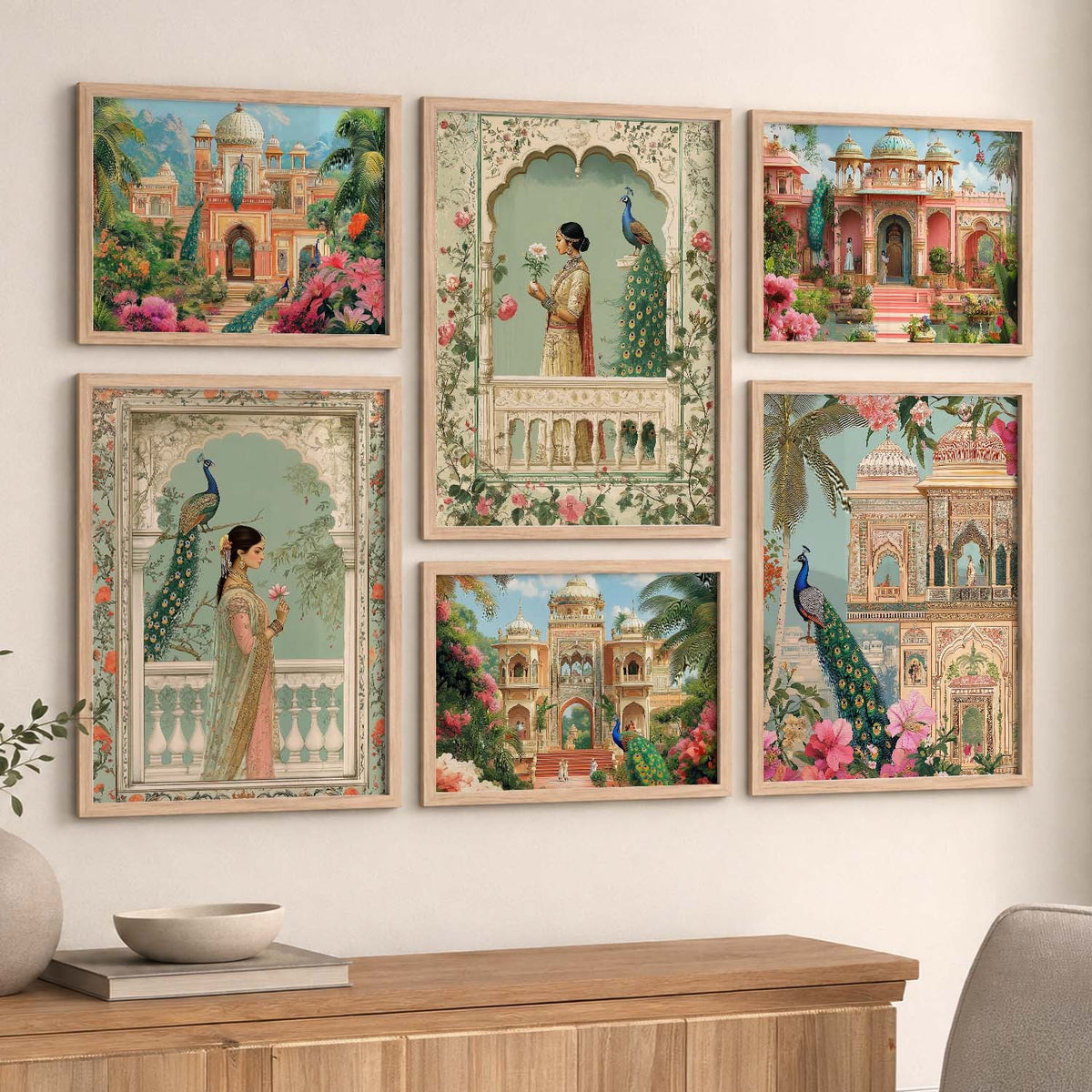 Regal Indian Heritage Digital Art Gallery Wall Set