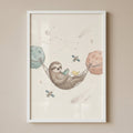 Space Sloth in Hammock Digital Artwork