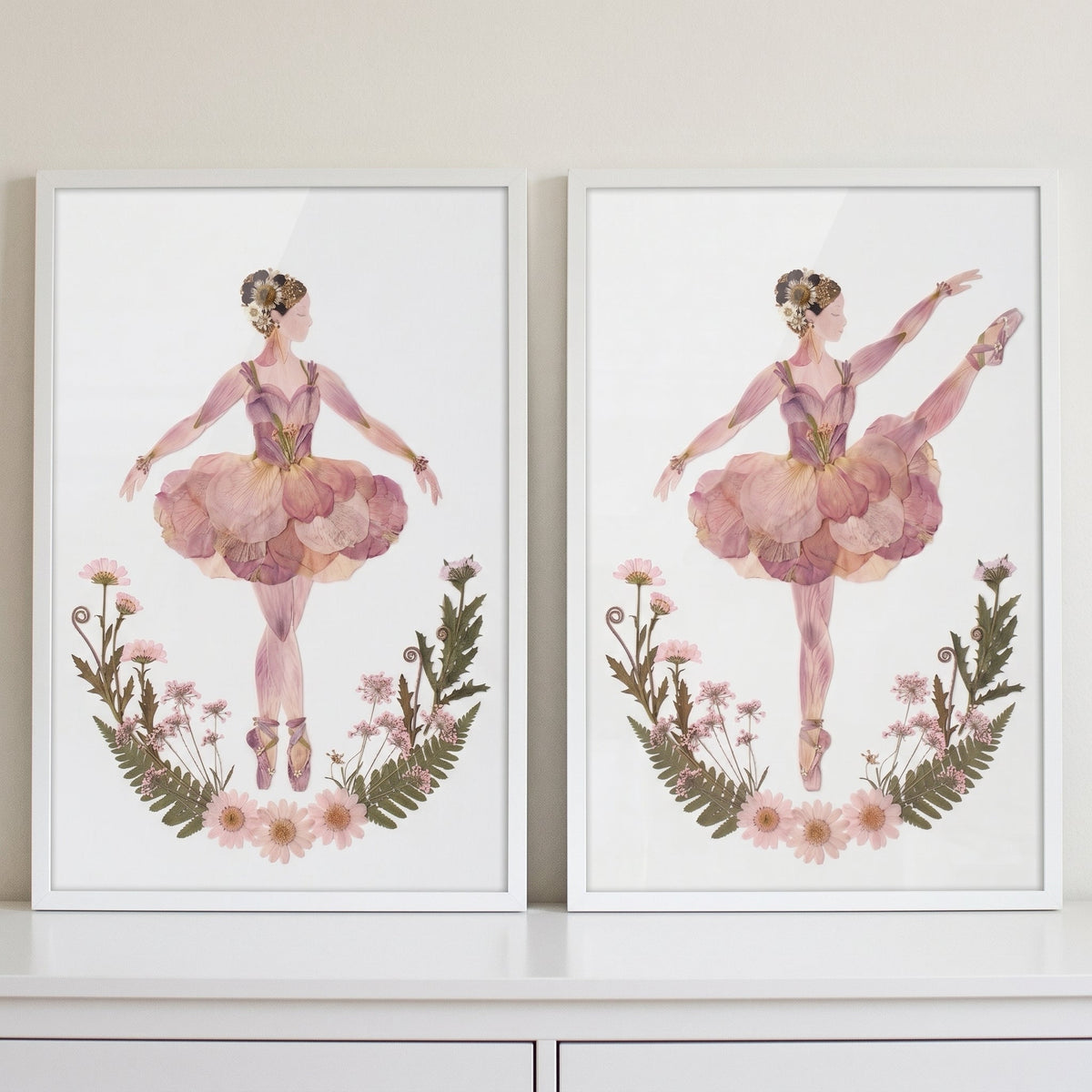 Floral Ballerina Pressed Flower Art Set