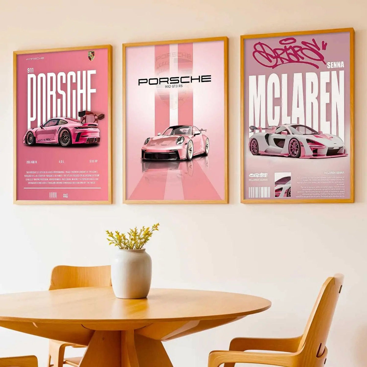 Pink Supercar Aesthetic Digital Art Bundle