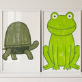 Charming Frog and Turtle Digital Art Set
