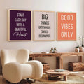 Inspirational Typography Trio Digital Art Set