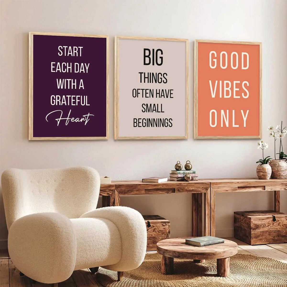 Inspirational Typography Trio Digital Art Set
