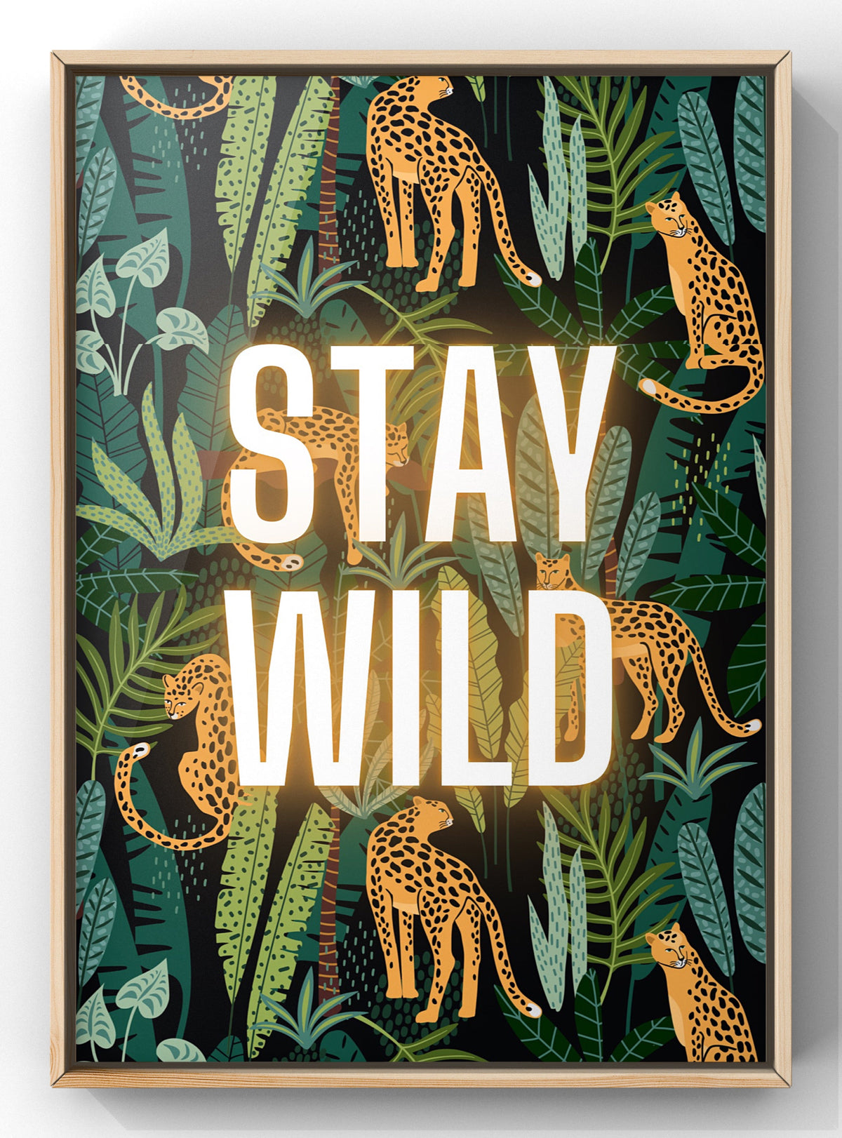 Stay Wild Jungle Leopards Digital Artwork