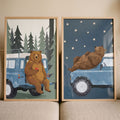 Cozy Bear Road Trip Digital Art Set
